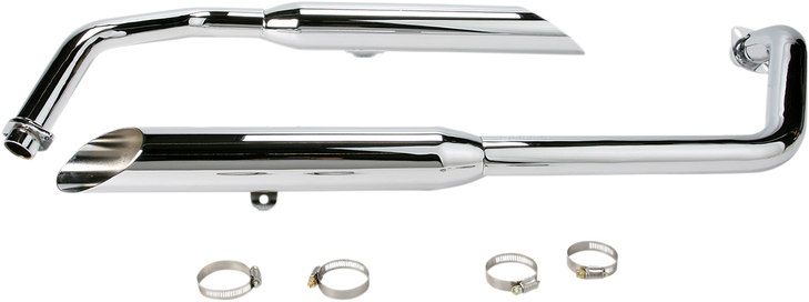 Cobra Classic Slashcut Exhaust - Chrome - Shadow Spirit 1374Sc