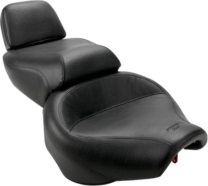 Mustang Seat - Vintage - Wide - Touring - Without Driver Backrest - One-Piece - Smooth - Black - Virago 75244