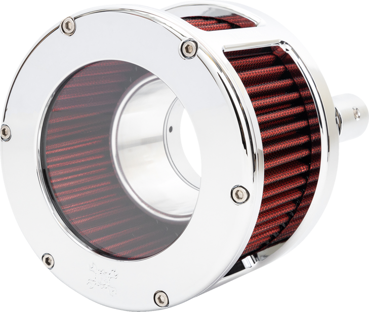 Feuling Oil Pump Corp. Ba Race Series Air Cleaner Kit - Chrome - Red Filter 5428