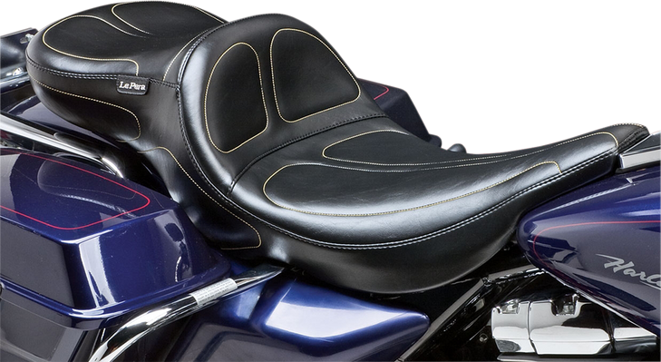 Le Pera Maverick Daddy Long Legs Seat - Black - Stitched - Flt/Flht '97-'01 Ln-957Dl