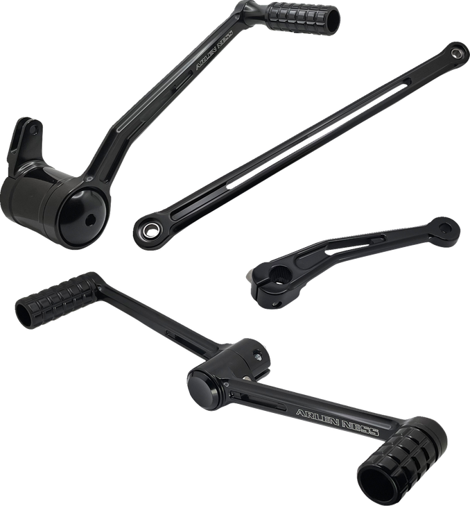 Arlen Ness Deep Cut Foot Control Kit W/ Heel/Toe Shifter - Black 420-106