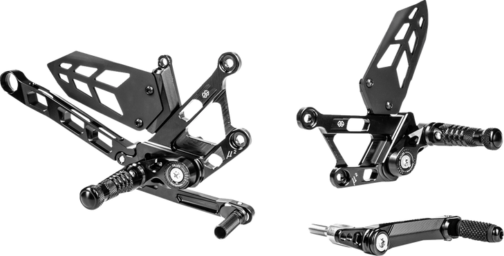 Gilles Tooling Mue2 Rearset - Black - Yamaha Mue2-Y03-B