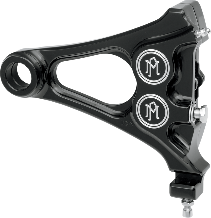 Performance Machine (Pm) 4-Piston Caliper - Rear - Contrast Cut 08-17 Softail 1256-0077-Bm