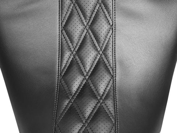 Le Pera Maverick Seat - Without Backrest - Hr Black Inlay Double Diamond - Black - Fl '08-'23 Lk-957Hr2