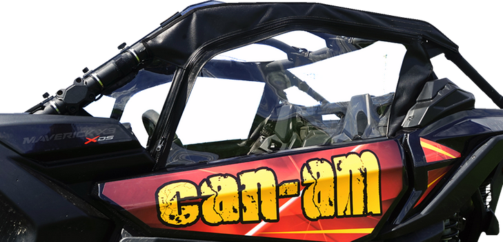 Seizmik Soft Full Doors - Rear Window - Black - Can-Am X3 51-20993