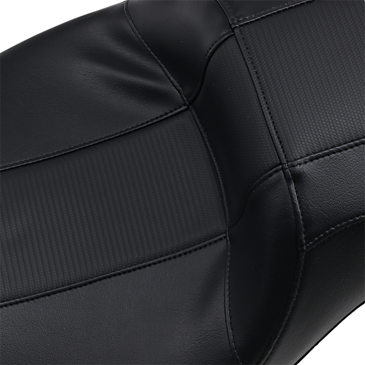 Le Pera Outcast Daddy Long Legs Seat - 2-Up - W/O Backrest - Carbon Fiber Inlay - Black - Fl '08-'23 Lk-997Dlgt3