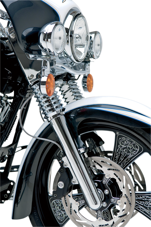 Arlen Ness Fork Legs - Chrome - Smooth - Dual Disc - '08-'13 Flt 06-500