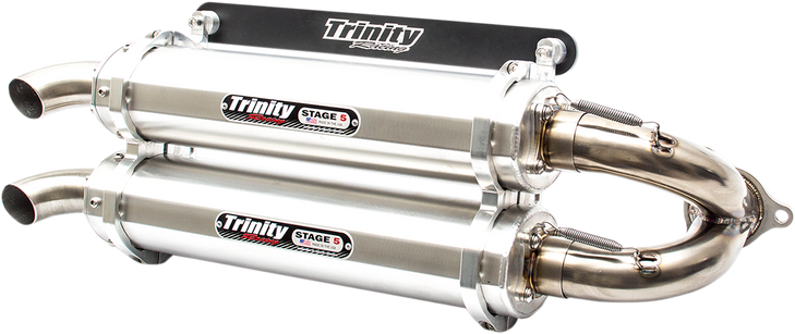 Trinity Racing Stage 5 Slip-On Dual Muffler - Aluminum Tr-4152S