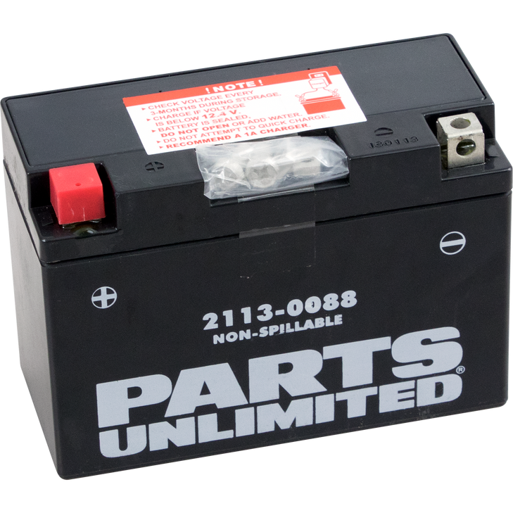 Parts Unlimited Agm Battery - Yt9B-4/Yt9B-Bs