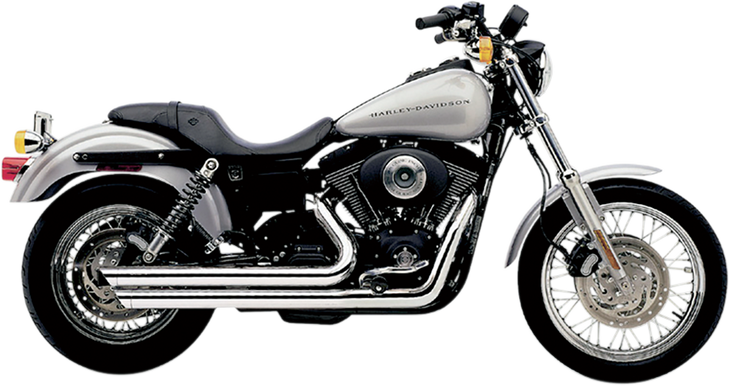 Cobra Speedster Slashdown Exhaust - Chrome - '91-'05 Dyna 6855