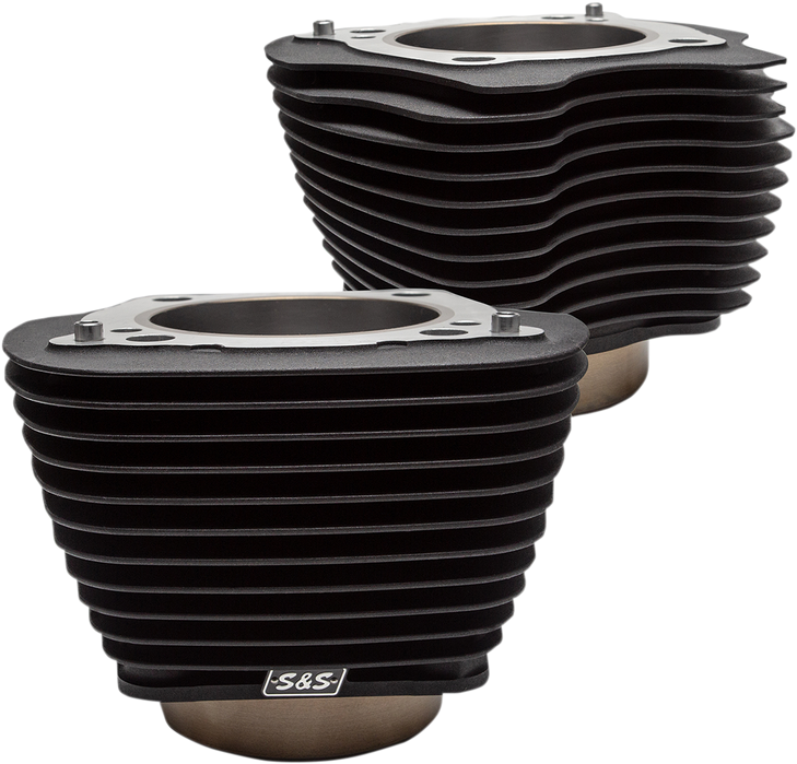 S&S Cycle Cylinders - 4.25" - M8 - Black - Non-Highlighted Fins 910-0683