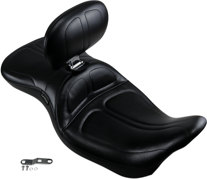 Le Pera Maverick Seat - With Backrest - Stitched - Black - Fl '08-'23 Lk-957Br