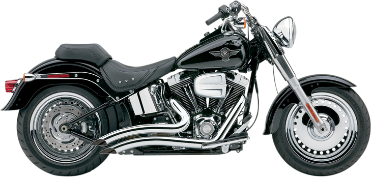 Cobra Speedster Swept Short Exhaust - Chrome - '07-'11 Softail 6224