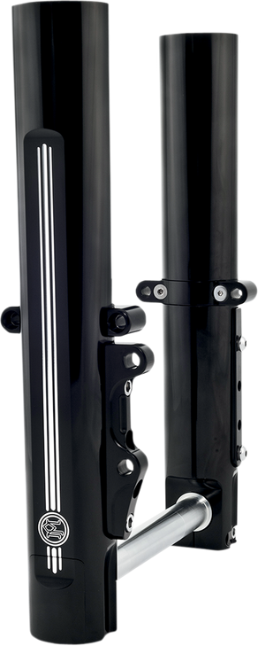 Performance Machine (Pm) Fork Leg Kit - Black - Lower - Single Disc - Contrast Cut - '14-'20 Fl 0208-2097-Bm