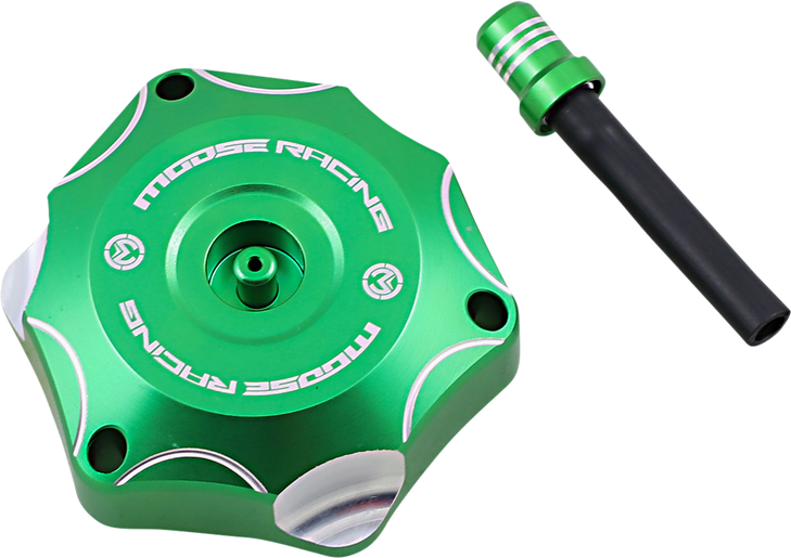 Moose Racing Aluminum Gas Cap - Green - Kawasaki T03-2116Gn