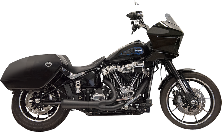 Bassani Xhaust Exhaust Short Ripper 2:1 W/Megaphone Black M8 Softail 1S79B