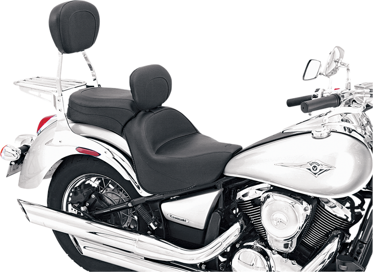 Mustang Seat - Vintage - Wide - Touring - With Driver Backrest - One-Piece - Smooth - Black - Vn900 79417