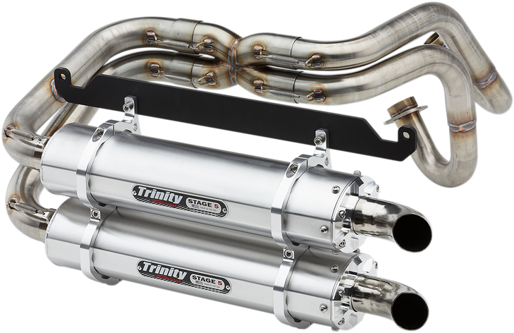 Trinity Racing Dual Exhaust - Brushed - Talon Tr-4170D