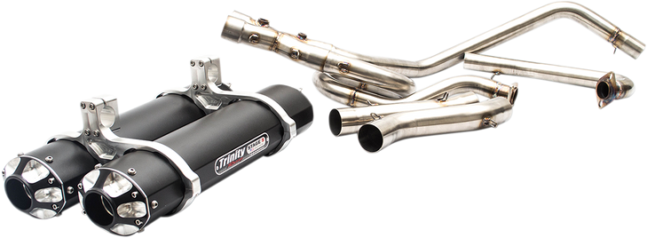Trinity Racing Dual Exhaust - Black Tr-4112D-Bk