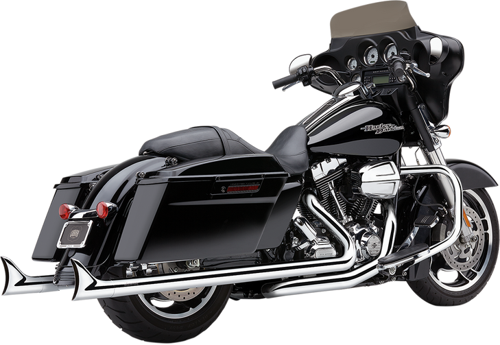 Cobra Dual Speedster Exhaust - Chrome - Fishtail - '17-'19 Dresser 6975