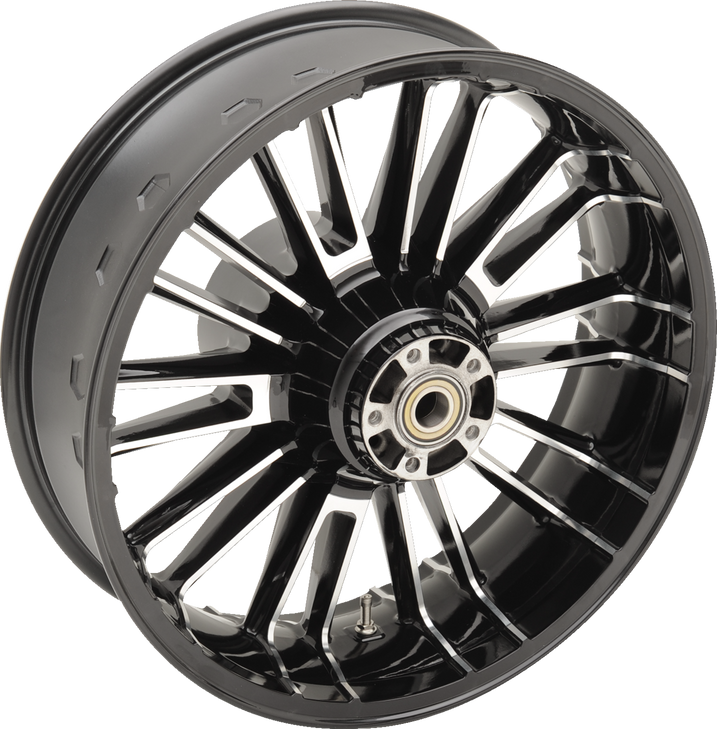 Coastal Moto Wheel - Atlantic 3D - Rear - Single Disc/With Abs - Black Cut - 18X5.5 3D-Atl185Bcabst