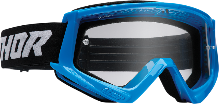 Thor Combat Goggles - Racer - Blue/Black