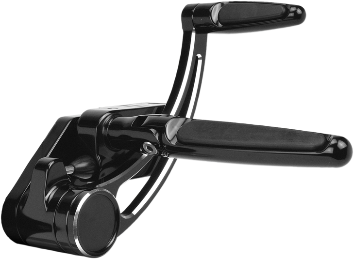 Hawg Halters Forward Control - 18+ Softail - Black Anodized - Standard - Folding Rubber Inlay Pegs - Slotted Levr Fck-S18A-Fr-Se