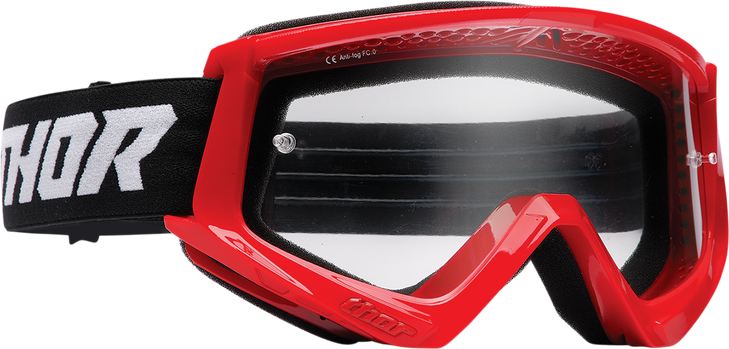 Thor Combat Goggles - Racer - Red/Black