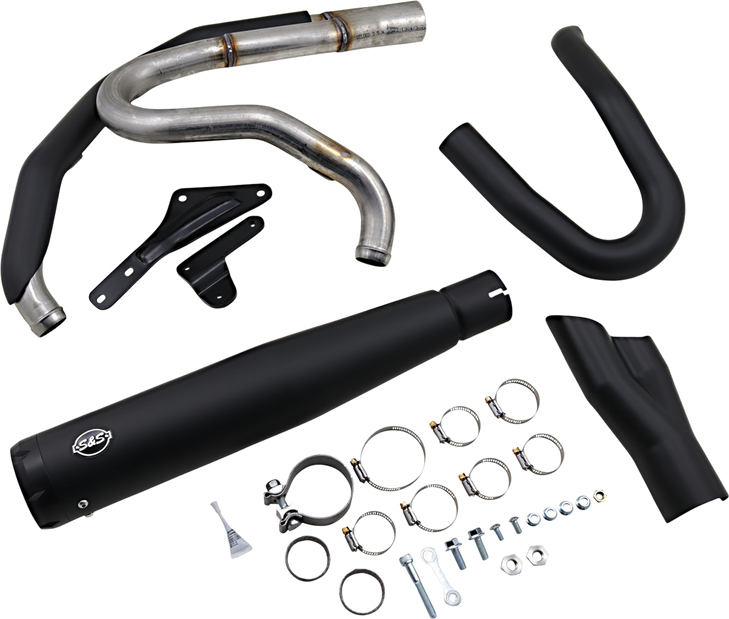 S&S Cycle 2:1 Exhaust For M8 Softail - Black 550-0857