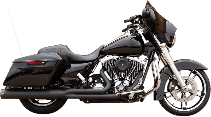 S&S Cycle 2-Into-1 Exhaust For '95-'16 Fl - Black 550-0777