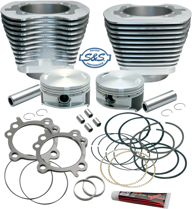 S&S Cycle Cylinder & Piston Replacement For S&S 106" Stroker Kit - Silver 910-0199