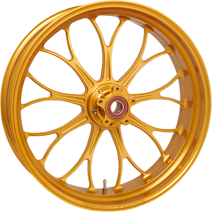 Performance Machine (Pm) Wheel - Revolution - Front - Dual Disc/With Abs - Gold Ops - 18X5.5 1204-7814R-Rvnap-G