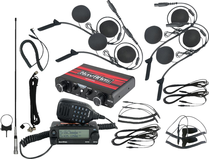 Navatlas Intercom/Radio And In-Helmet Headset Kit - 4-Seat - Black Ni2Rih4
