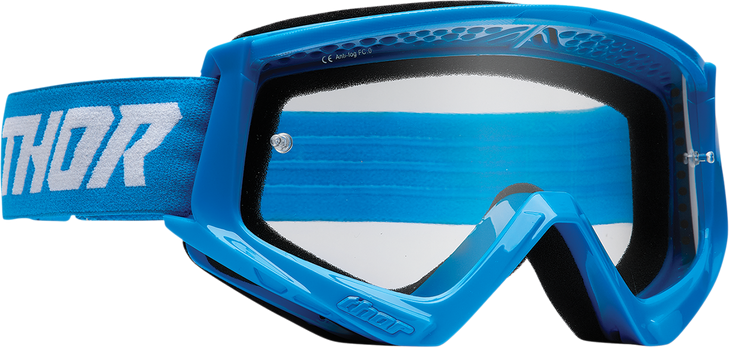 Thor Combat Goggles - Racer - Blue/White