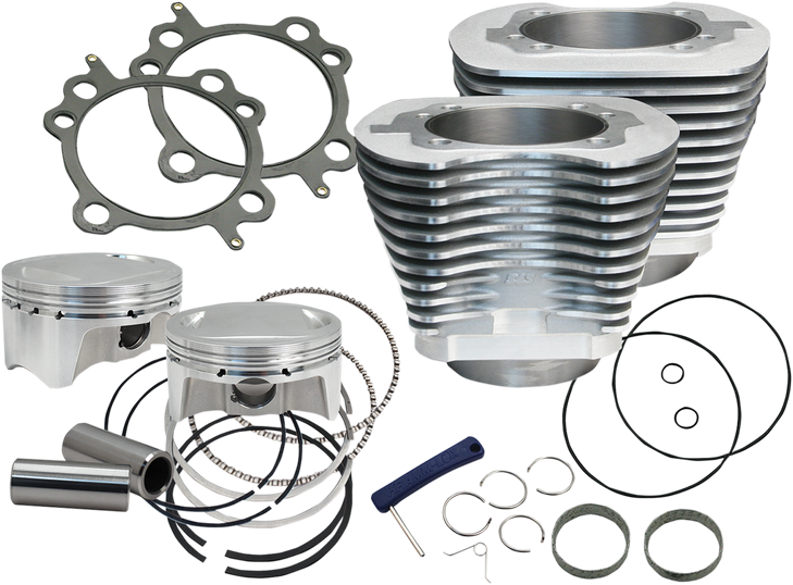 S&S Cycle 98" Big Bore Cylinder Kit - Twin Cam - Silver 910-0482