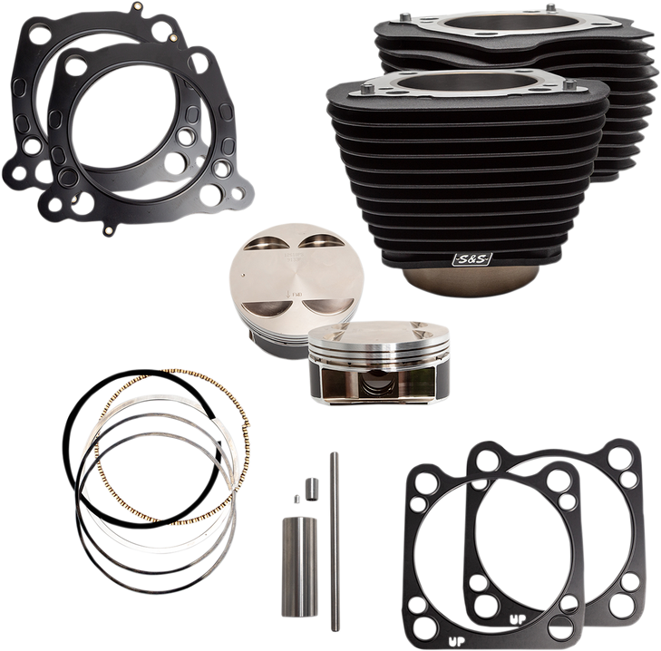 S&S Cycle 128" Big Bore Cylinder Kit - M8 - Black 910-0685
