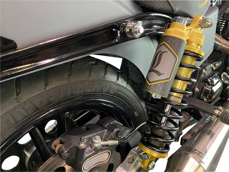 Legend Suspension Revo Arc Piggyback Shocks - Standard - Gold - 13" - '99-'17 Dyna 1310-1914