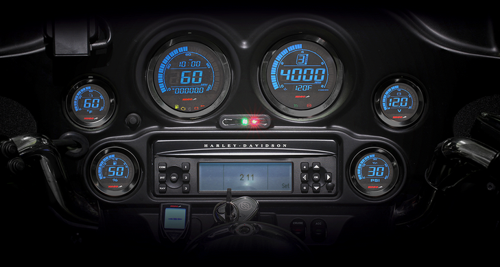 Koso North America Universal 6-Piece Gauge Kit - Black Ba050903