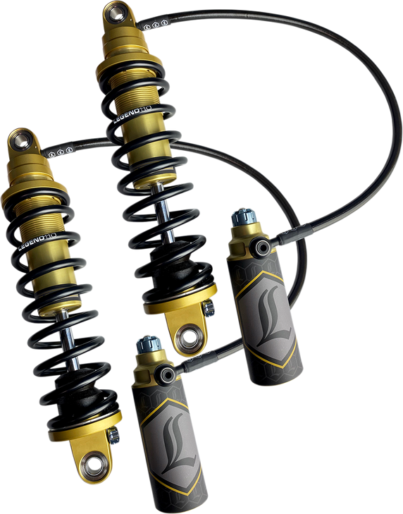 Legend Suspension Revo Arc Remote Reservoir Shocks - Heavy Duty - Gold - 14" 1310-1909