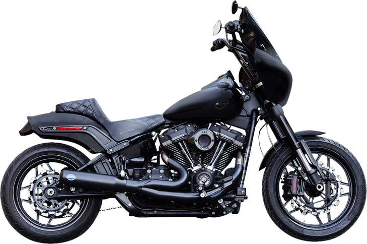 2-Into-1 Qualifier Exhaust System - 50-State - Black - Softail 550-1104