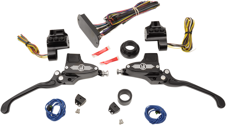 Performance Machine (Pm) Handlebar Controls - Hydraulic - 9/16" Master Cylinder - Black 0062-4025-Bm
