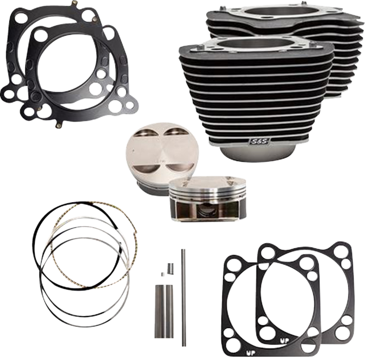 S&S Cycle Cylinder Kit 4.25" Bore 4.5 "Stroke Wblack W/Highlights M8 910-0684A