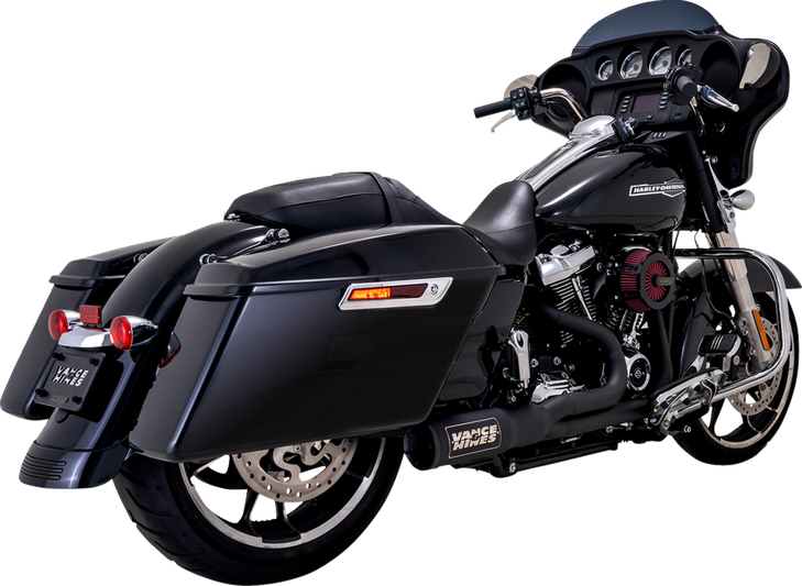 2-Into-1 High Output Exhaust System - Black - Touring 47321-22
