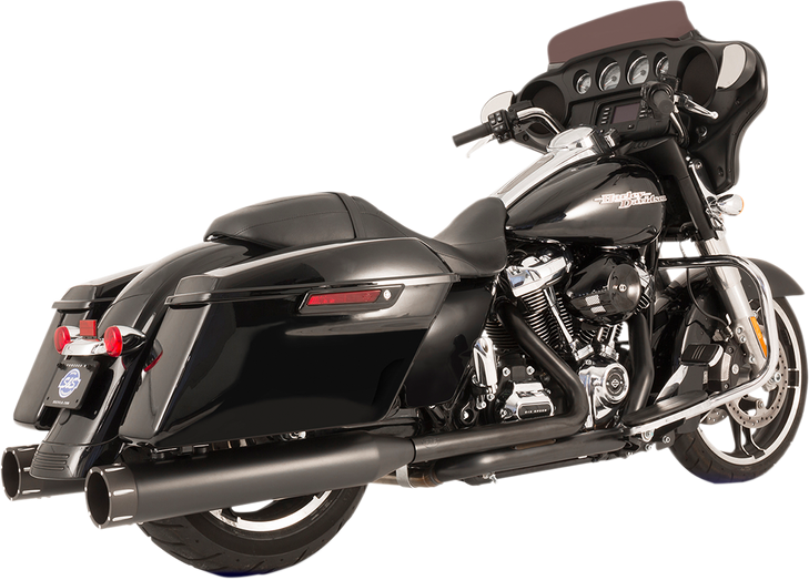 S&S Cycle El Dorado Dual Exhaust - Black - Black Tracer 550-0702C