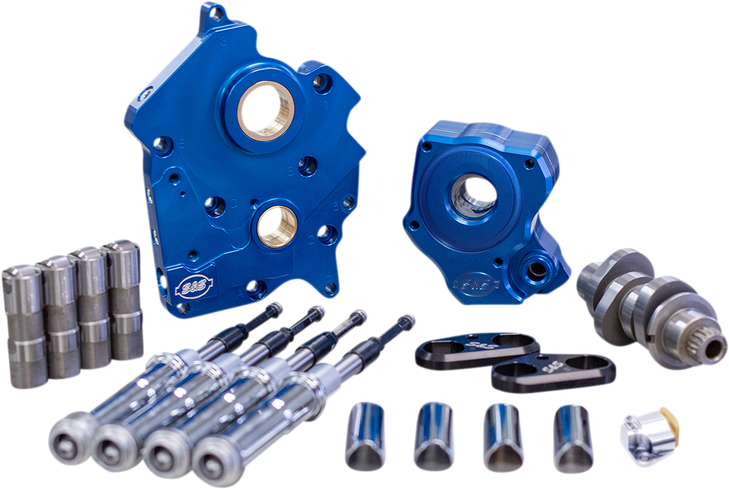 S&S Cycle Cam Chest Kit With Plate - Chain Drive - Water Cooled - 475 Cam - Chrome Pushrods - M8 310-1000B