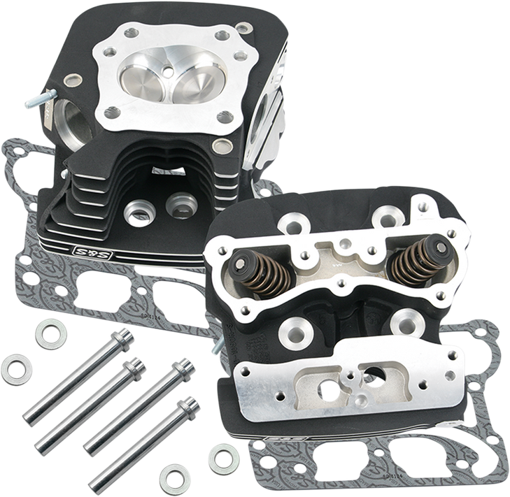 S&S Cycle Super Stock Cylinder Heads - Twin Cam - Black 900-0251