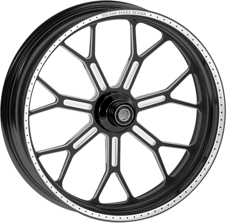 Rsd Wheel - Delmar - Front - Dual Disc/With Abs - Black/Contrast Cut Ops - 21X3.5 - '08+ Fld 12047106Deljsm
