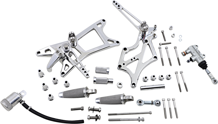 Speed Merchant Mid-Controls - With Pegs - Polished - Fl '17-'22 Sm-M8Flmidwp-P