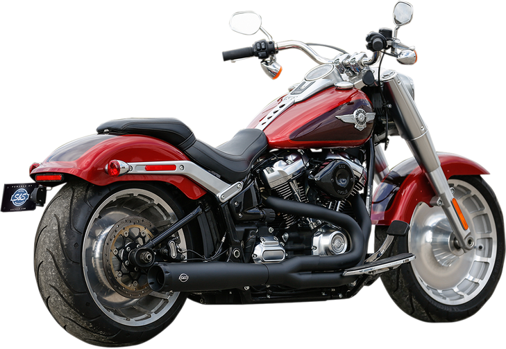 S&S Cycle 2:1 50 State Exhaust For M8 Softail - Black 550-0846B