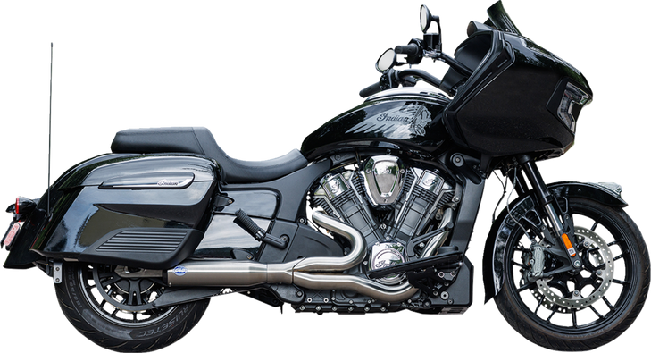 S&S Cycle 2-Into-1 Qualifier Exhaust System - 50-State - Brushed - Stainless Steel 550-1083